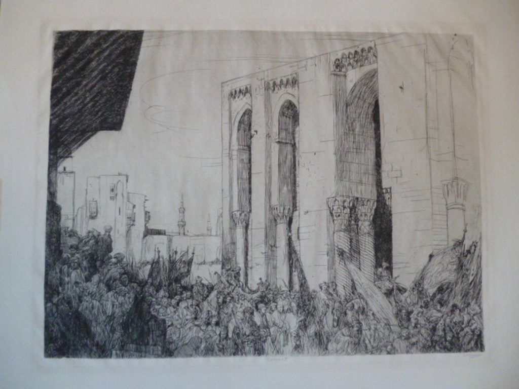 Marius Bauer-Ets-Optocht van pelgrims verkocht voor € 255!