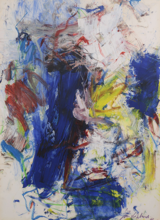 Onbekend gesigneerd: Olieverf en Krijt op papier, Z.T. - Ingelijst kopen? Bied vanaf 1!