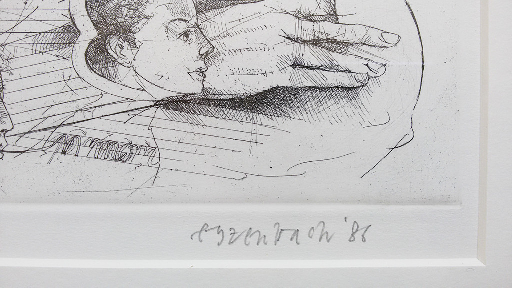 Tom Eyzenbach - Zelfportret, ets (mooi ingelijst) kopen? Bied vanaf 50!