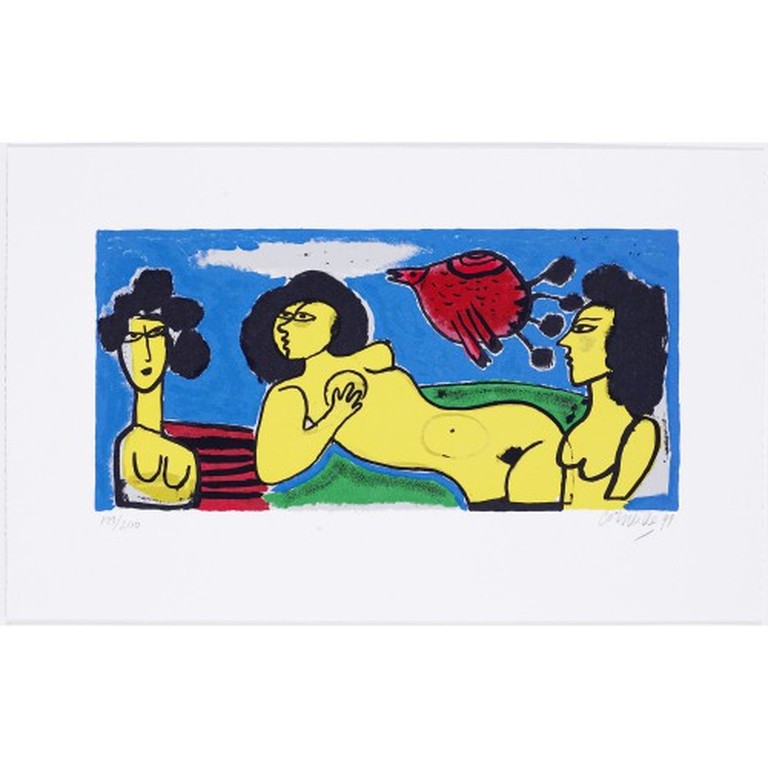 Corneille: Zeefdruk, Paradise de femmes verkocht voor € 120!