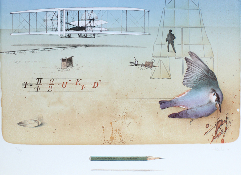 Ernst Hanke&nbsp;-Gebrüder Wright- Lithografie. Handgesigneerd. 1994&nbsp; kopen? Bied vanaf 115!