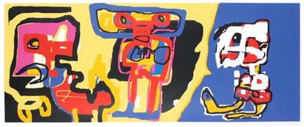 Jan te Wierik: Zeefdruk, Zonder titel (Groot) verkocht voor € 160!