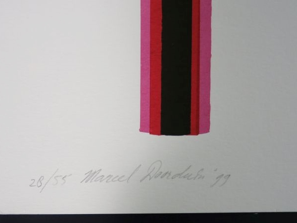 Marcel Doorduin: Zeefdruk, Raster met Roze en Rood kopen? Bied vanaf 1!