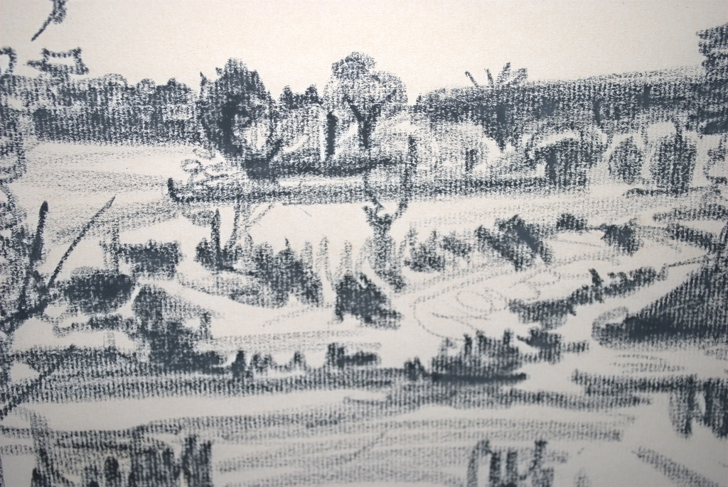 heide bij Zuidwolde Drente - contétekening  kopen? Bied vanaf 60!