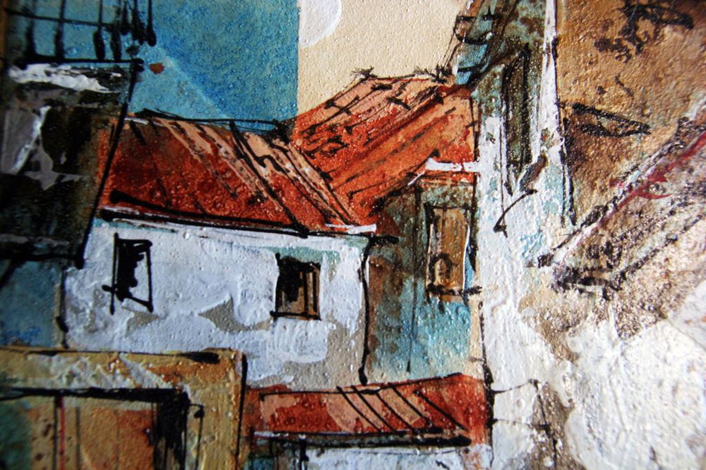 Pierre Bertschi, Village (1976), olieverf kopen? Bied vanaf 60!