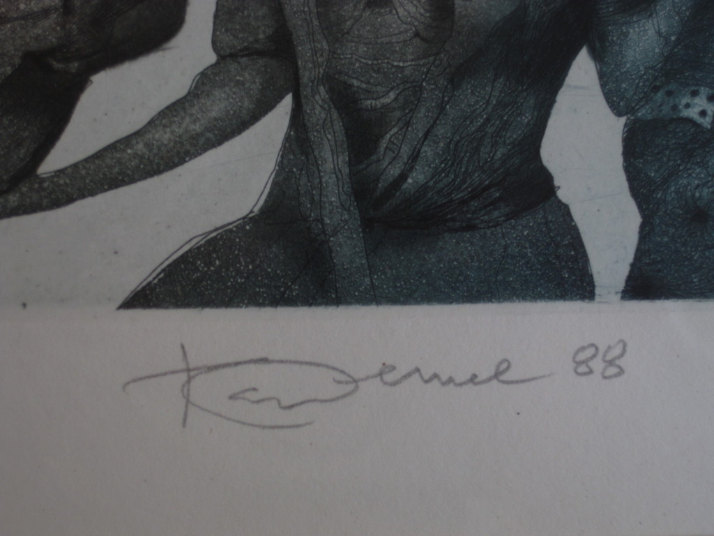 Meesterlijk Grafisch werk van de Tsjechisch surrealist Karel Demel (1942) kopen? Bied vanaf 1!