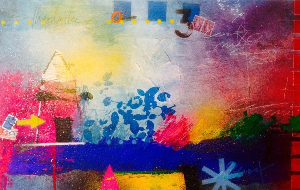 Theo Koster - Waterland - gemengde techniek op doek verkocht voor € 125!