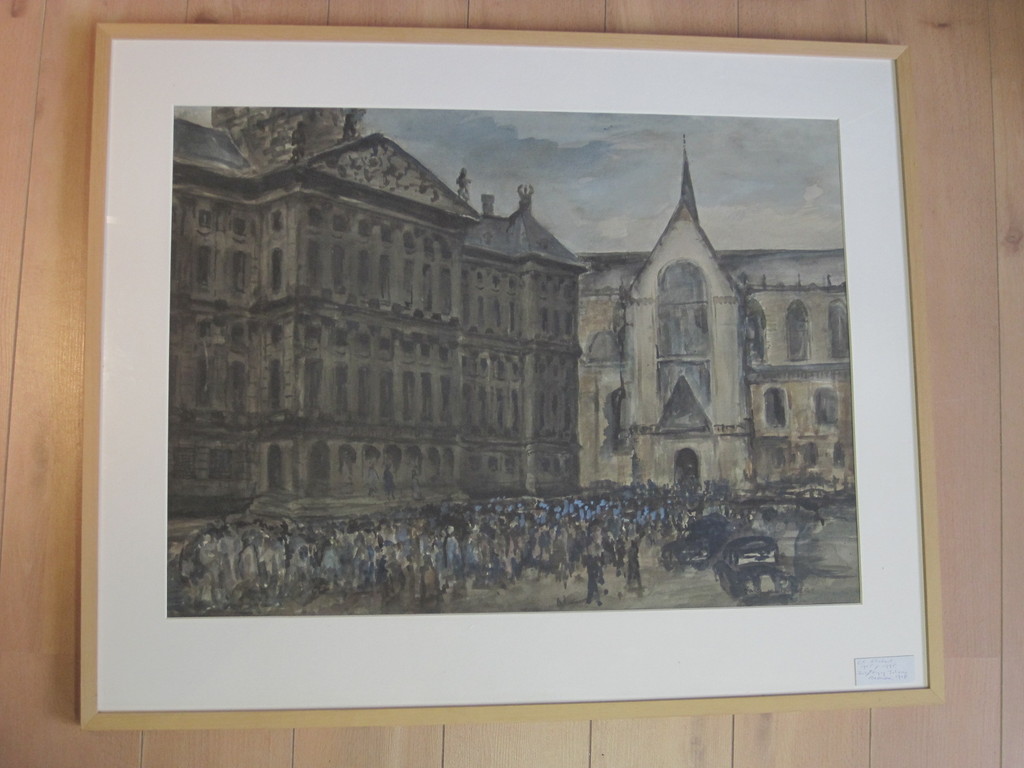 C.Klinkert 1905-1995 Aquarel kroning / inhuldiging Juliana Amsterdam 1948 kopen? Bied vanaf 25!