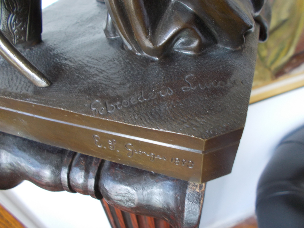 Bronzen beeld van Willem 2,door E.F.Georges.gesigneerd,gedateerd en gietersmerk. kopen? Bied vanaf 1950!