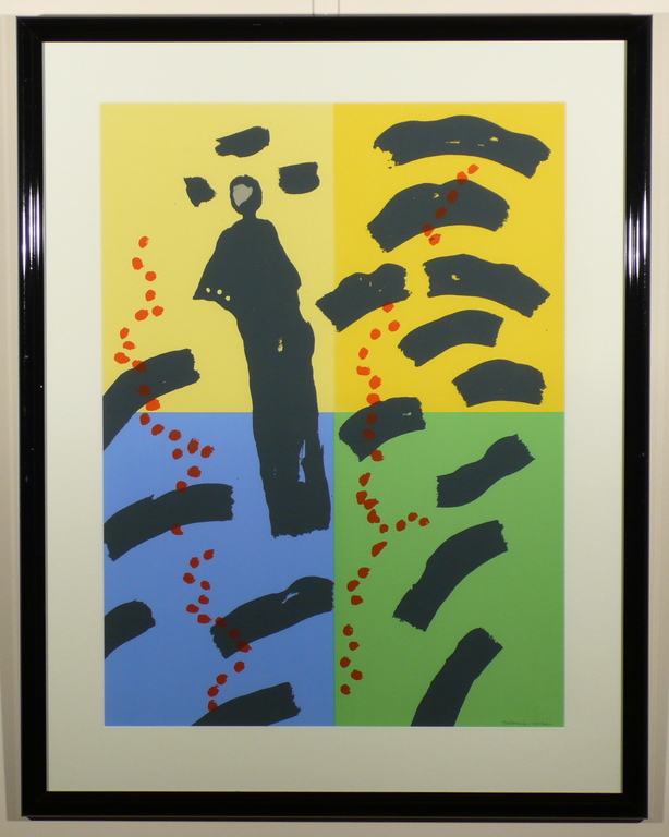 Jef Diederen, Grote kleurenzeefdruk uit 1991, Handgesigneerd verkocht voor € 65!