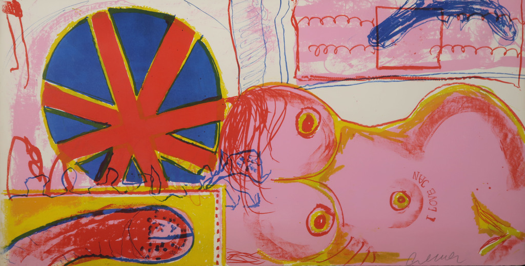 Jan Cremer: Zeefdruk, U.K. Banner with nude kopen? Bied vanaf 150!