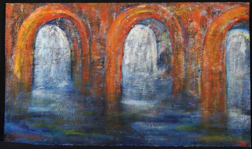 Onbekende kunstenaar: Acryl op houten paneel, Zonder titel kopen? Bied vanaf 1!