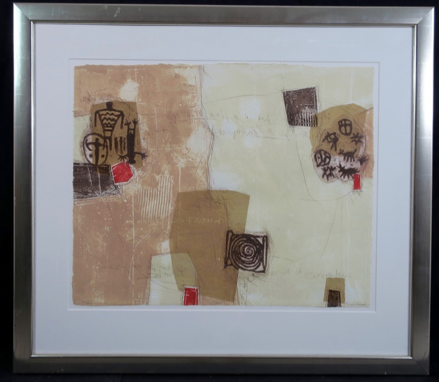 Bernard Remusat: Carborundum, Z.T. - Ingelijst (groot) verkocht voor € 90!