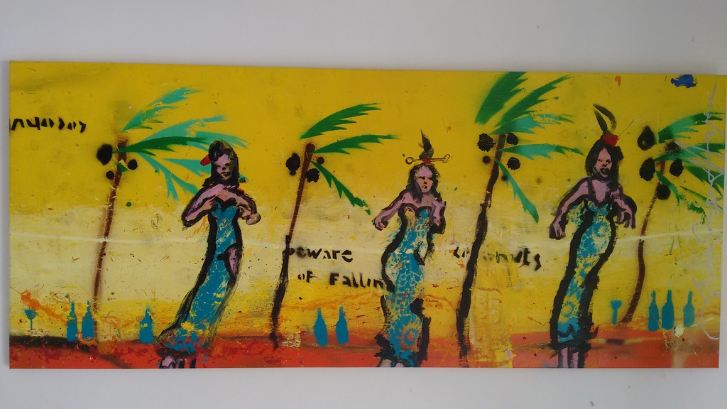 Espen Greger Hagen, beware of falling coconuts, 155 x 65 cm TOPWERK kopen? Bied vanaf 375!