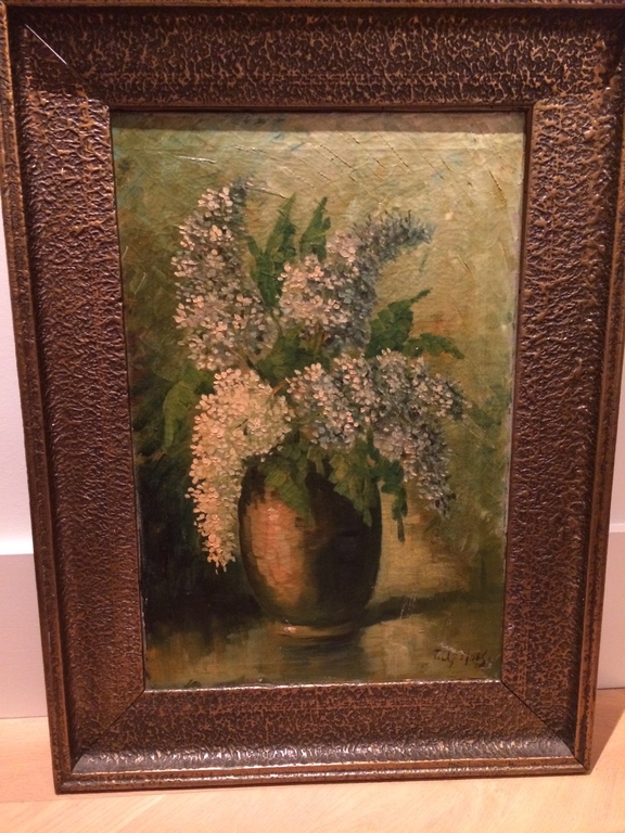 Tilly Moes, olieverf op Linnen, Vaas met bloemen verkocht voor € 65!