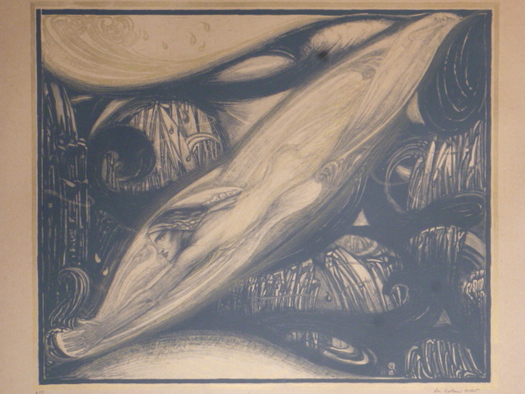 R.N. Roland Holst - litho - De parelduiker kopen? Bied vanaf 475!