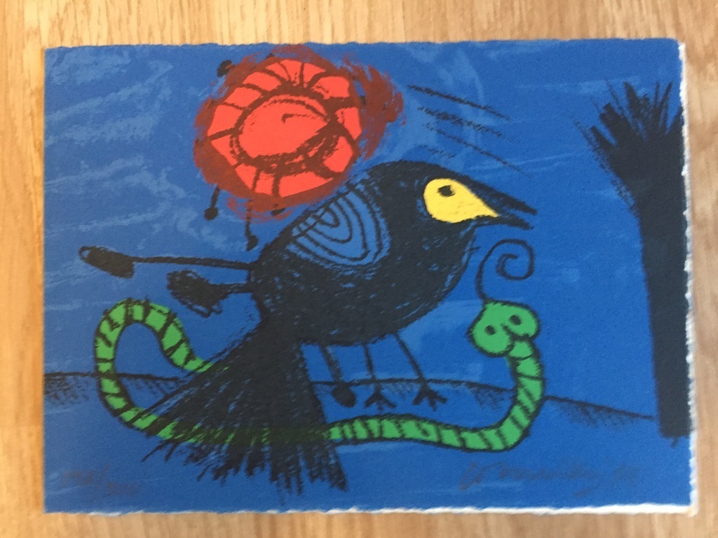 Corneille , originele zeefdruk- Litho 1991 Prive werk ! verkocht voor € 40!