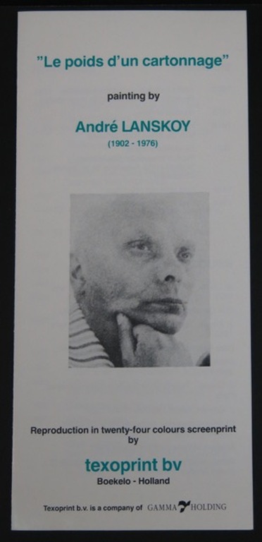 Andre Lanskoy: Zeefdruk op katoenzijde, Le poids d'un cartonnage kopen? Bied vanaf 35!