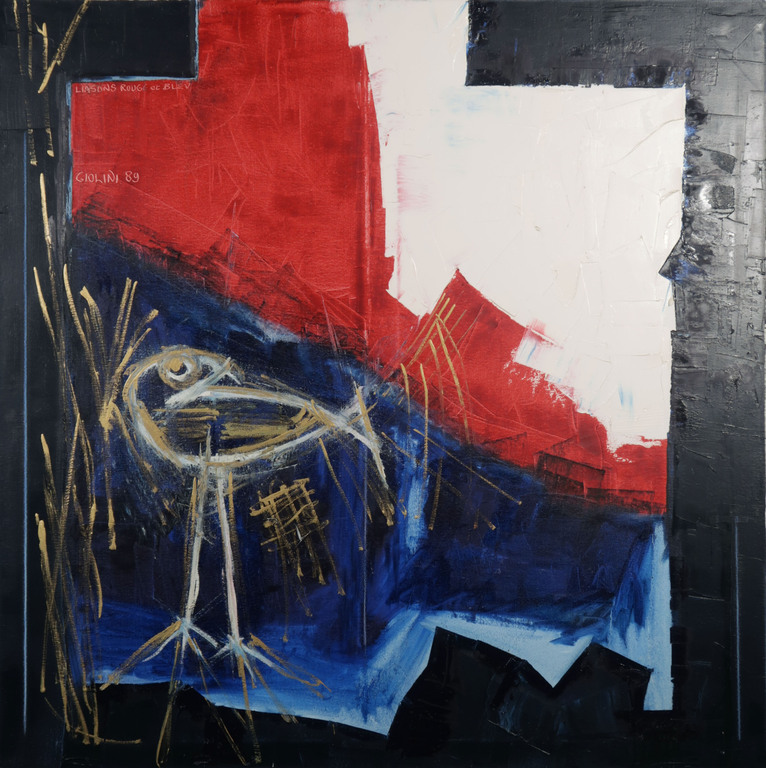 Herman Jan Bosch: Gemengde techniek op doek, Liaisons Rouge et Bleu (Groot) kopen? Bied vanaf 1!