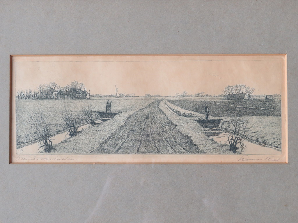 Carl Wilhelm Louis Stiel (1881-1950) - ets - landschap kopen? Bied vanaf 1!