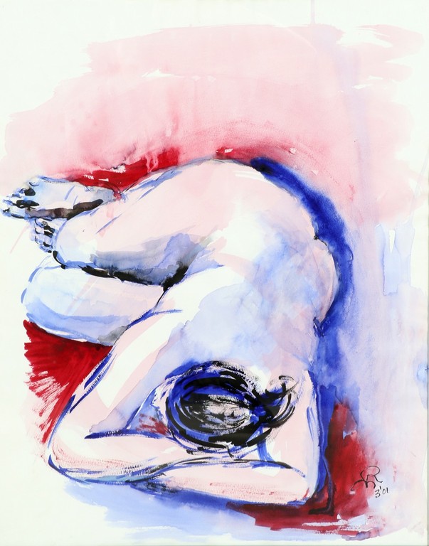 Onbekend: Kleur aquarel, vrouwelijk naakt kopen? Bied vanaf 1!