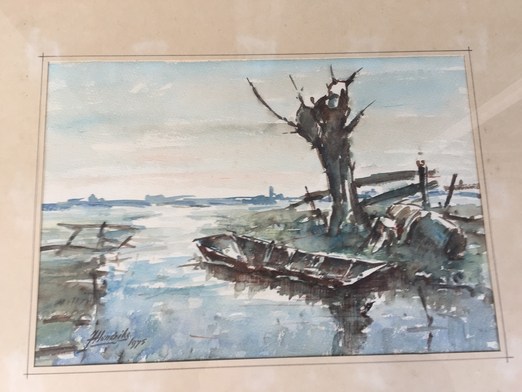 Jan Hendriks aquarel kopen? Bied vanaf 35!