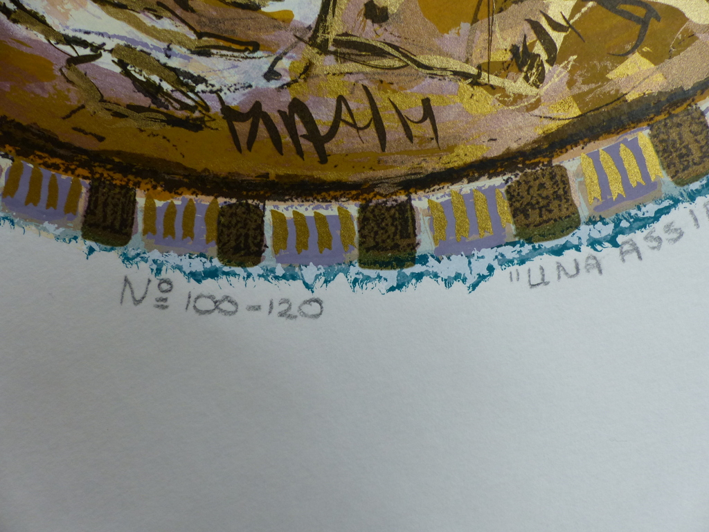 Eric Toebosch,  Zeefdruk op papier,Una Assieta Particolare ,Handgesigneerd kopen? Bied vanaf 30!