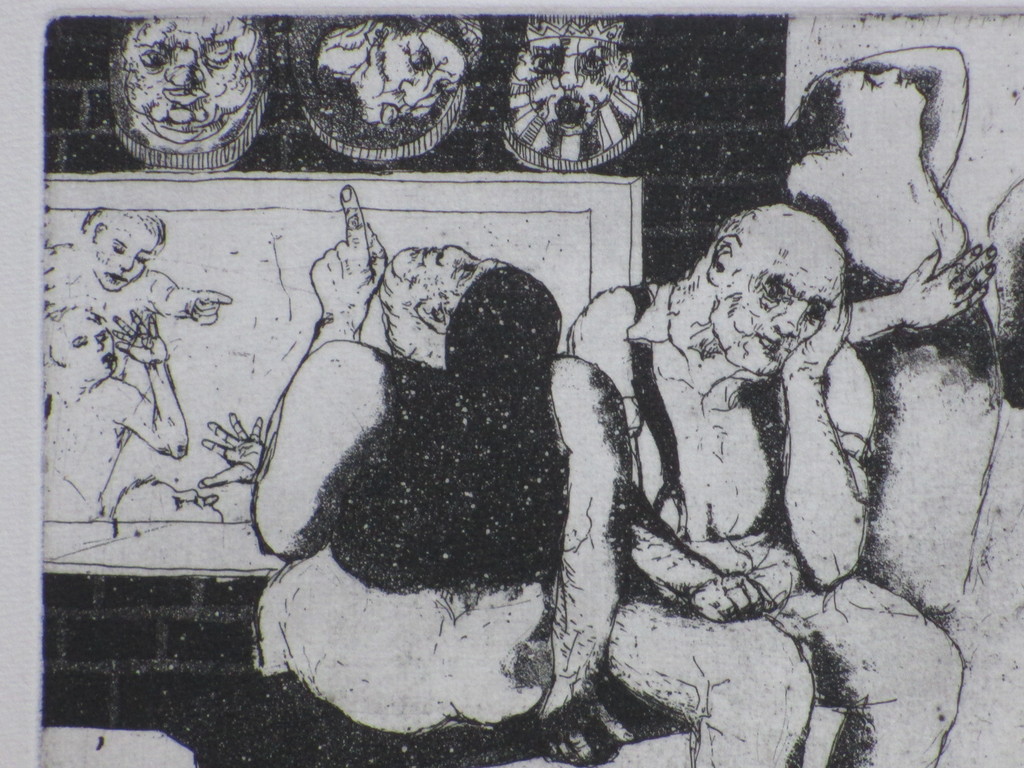 Fer Hakkaart, Absurdistisch tafereel, Ets 1963 kopen? Bied vanaf 75!