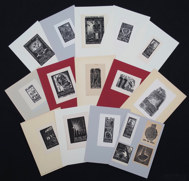 Lot met 14 items (Ex-libris), van o.a. Gerard Schelpe kopen? Bied vanaf 1!