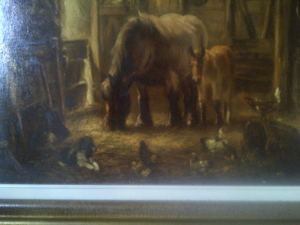 Jan van Trirum : Olieverf op paneel, Stalinterieur kopen? Bied vanaf 650!