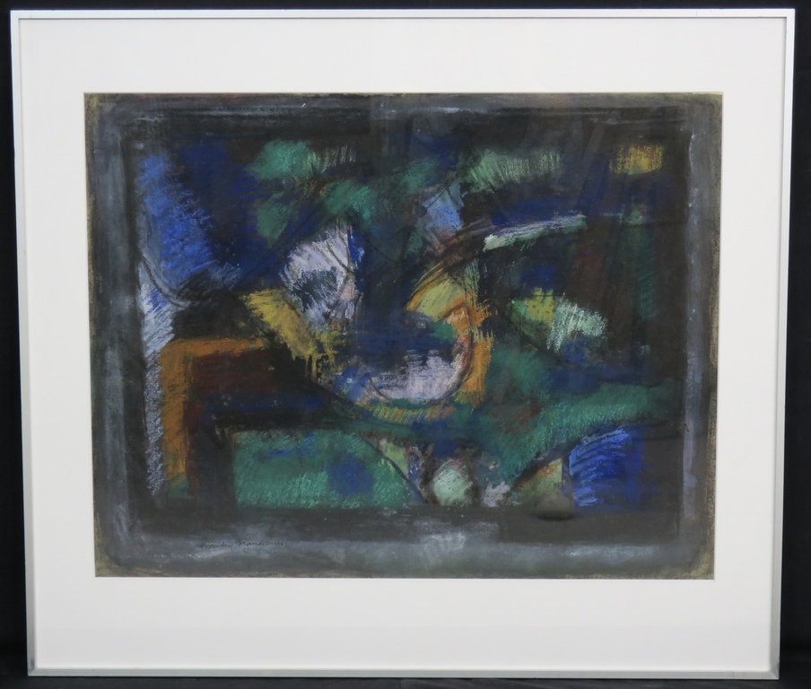 Agnes van den Brandeler: Krijt, Compositie I -Ingelijst kopen? Bied vanaf 80!