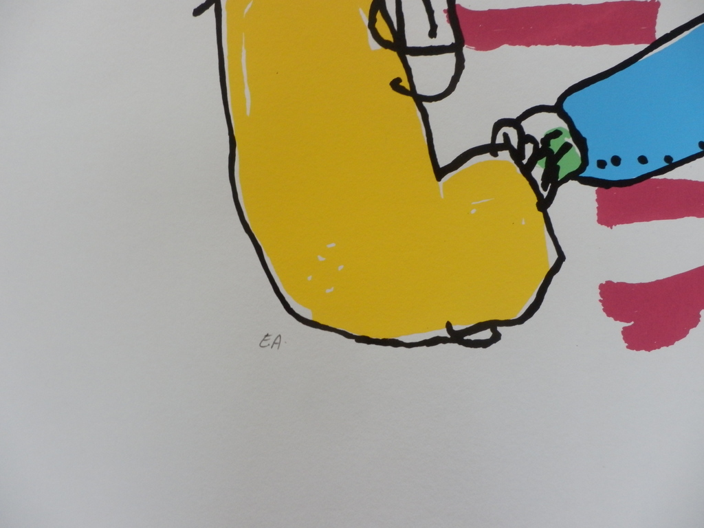 HERMAN BROOD,GROTE HANDGESIGNEERDE Zeefdruk  WE,RE A TEAM kopen? Bied vanaf 160!