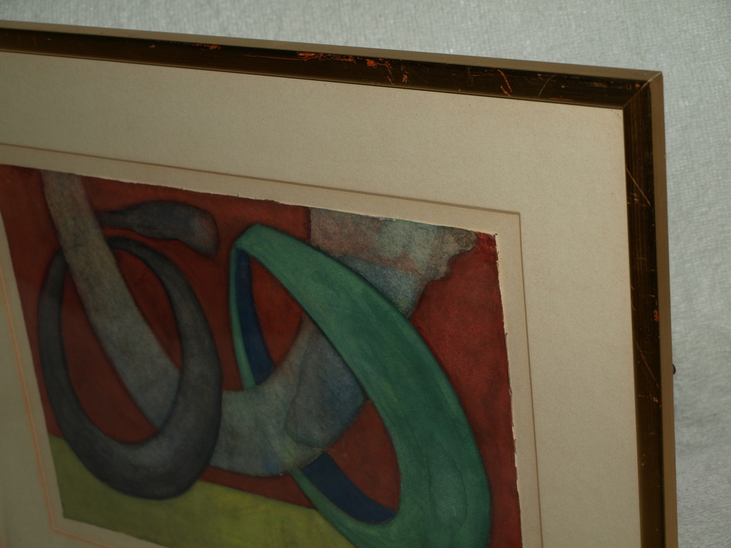 Monogram J.B. jr. : Aquarel â�� â��Ringenâ�� â�� Gesigneerd en ingelijst â�� 1989 kopen? Bied vanaf 45!