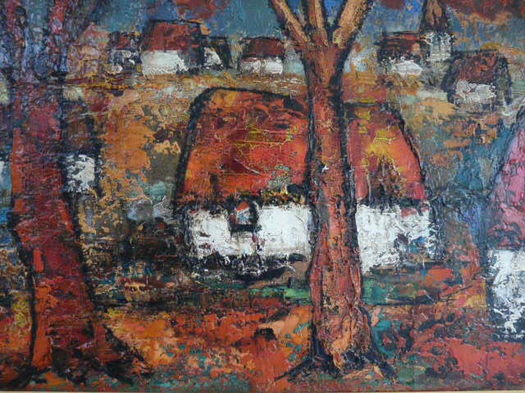 mooi schilderij  een dorp kopen? Bied vanaf 200!