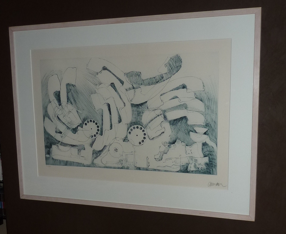 Arman - 'Les telephones' - ets - 1973 - ingelijst kopen? Bied vanaf 295!