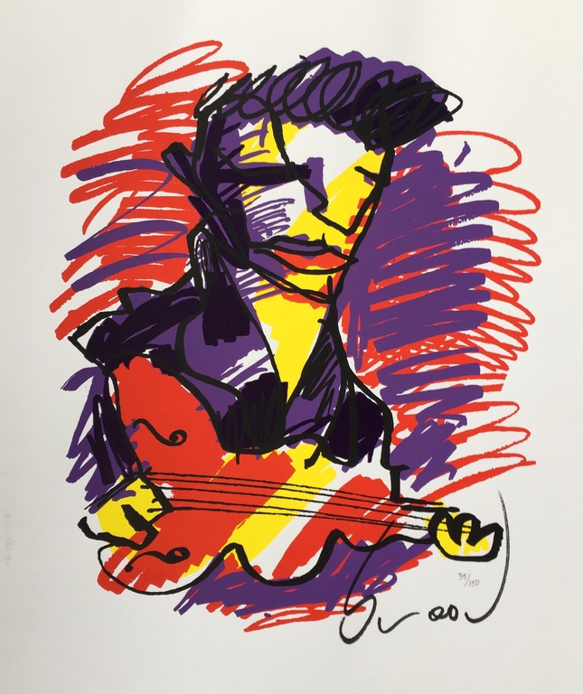 Herman Brood - Originele hand gesigneerde zeefdruk - Elvis kopen? Bied vanaf 1!