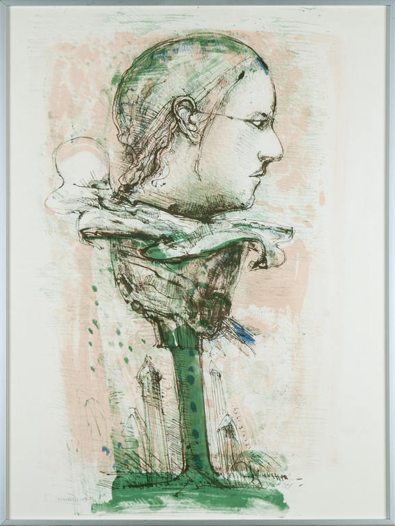 Co Westerik, 4 kleuren litho, Vrouw-Plant verkocht voor € 290!