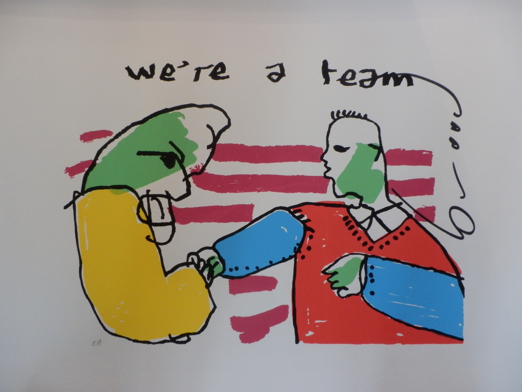 HERMAN BROOD Grote Zeefdruk  WE,RE A TEAM  Handgesigneerd en Gelimiteerd kopen? Bied vanaf 1!