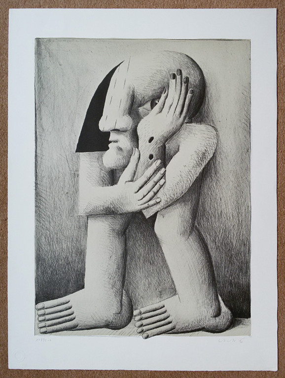 Horst Antes - Horst Antes - Figur mit zwei Wunde, litho kopen? Bied vanaf 195!