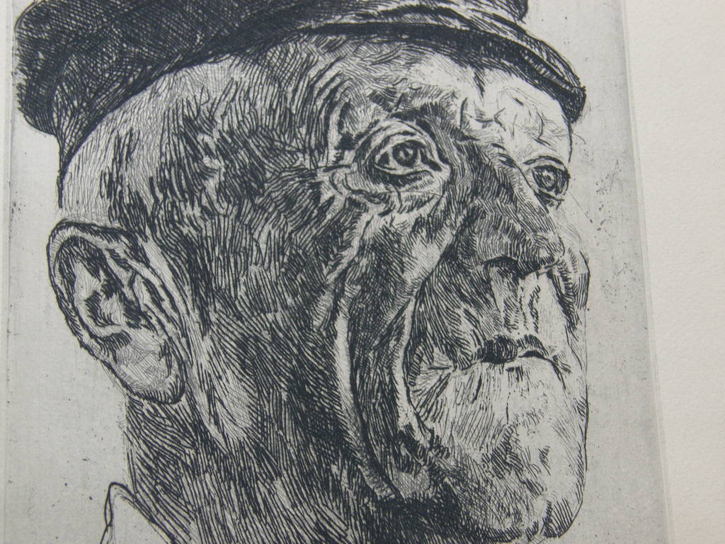 Cees Bolding: ets Volendamse visser, potlood gesigneerd kopen? Bied vanaf 34!