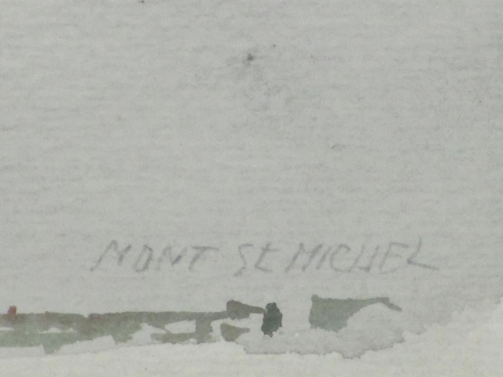 Han Krug, Strand bij Mont St.Michel, Aquarel kopen? Bied vanaf 30!