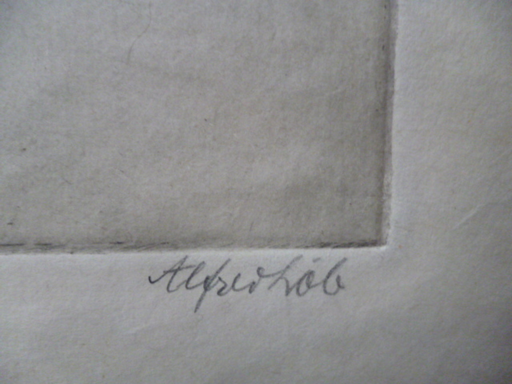 Alfred Löb - ets - Vrouw met gestippelde jurk kopen? Bied vanaf 40!