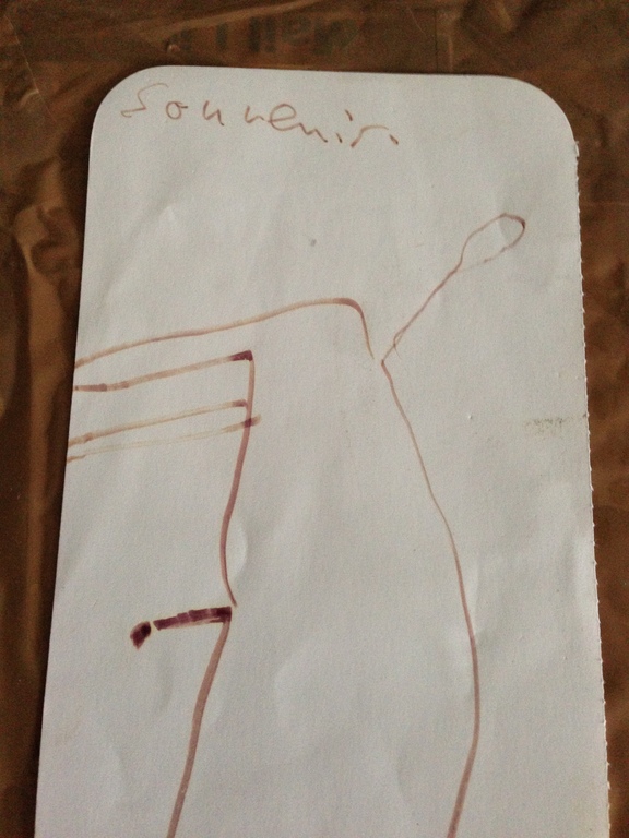 Originele tekening van Herman Brood; Souvenir kopen? Bied vanaf 175!