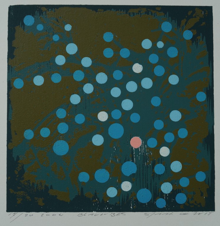 Sjaak de Wit - zeefdruk - blauwbes - 2004 kopen? Bied vanaf 1!