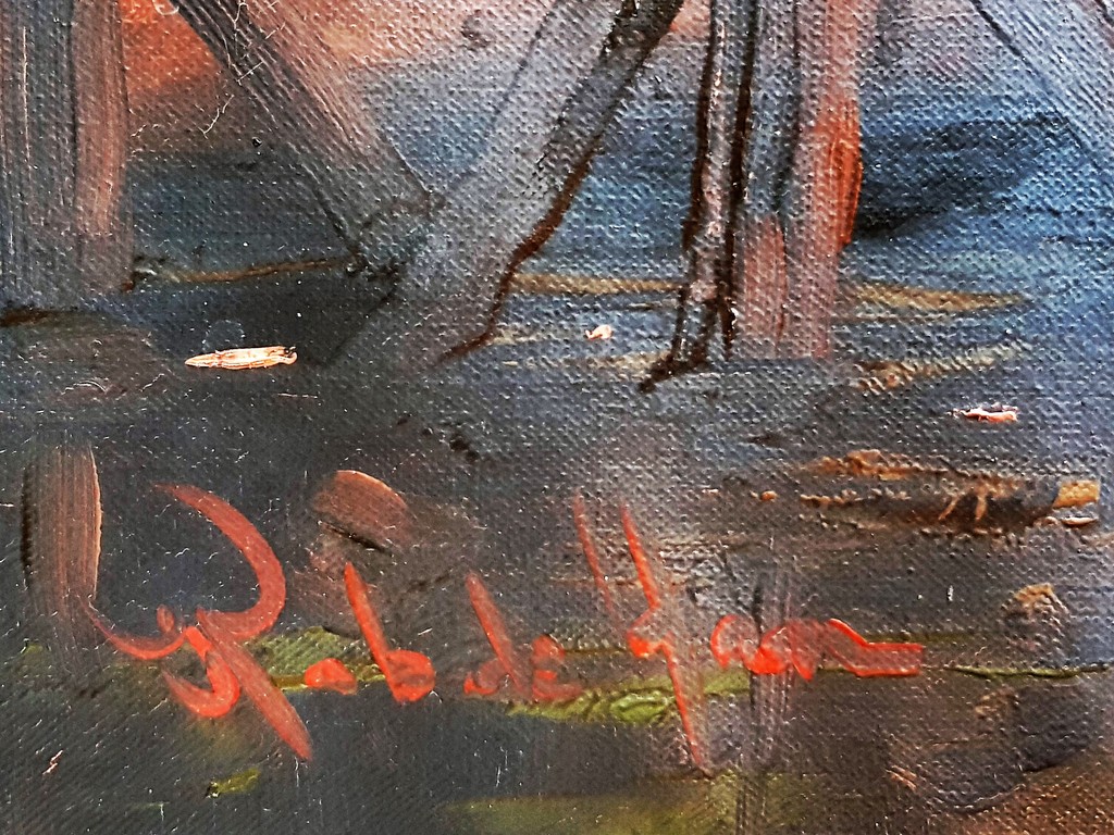 Rob de Haan - Stadsgracht - Gesigneerd kopen? Bied vanaf 100!