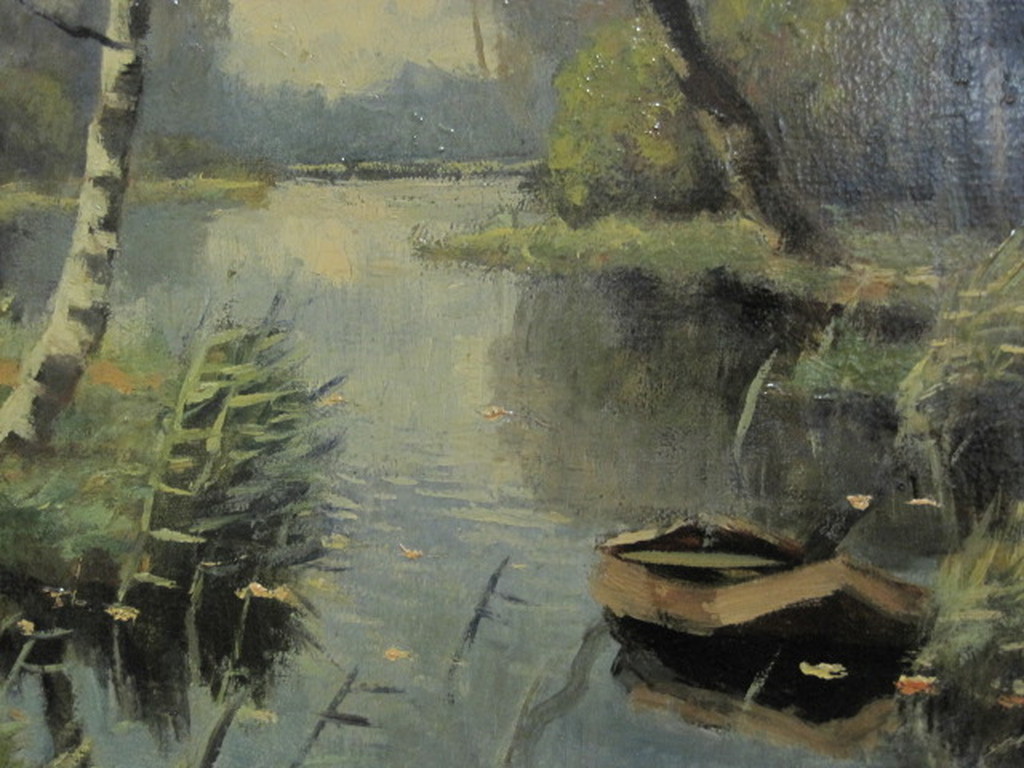 Kees Terlouw 1890-1948 "zonnige herfstdag" GROOT olieverf ca. 1920 kopen? Bied vanaf 1!