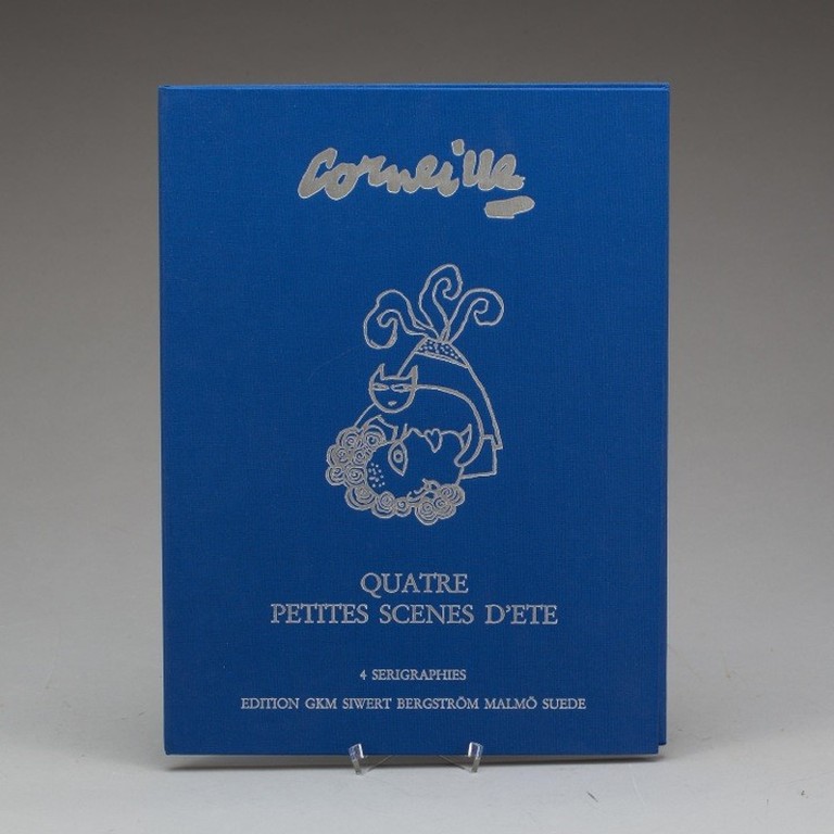 Corneille: Portfolio met 4 zeefdrukken, Quatre petites scenes d'ete kopen? Bied vanaf 300!