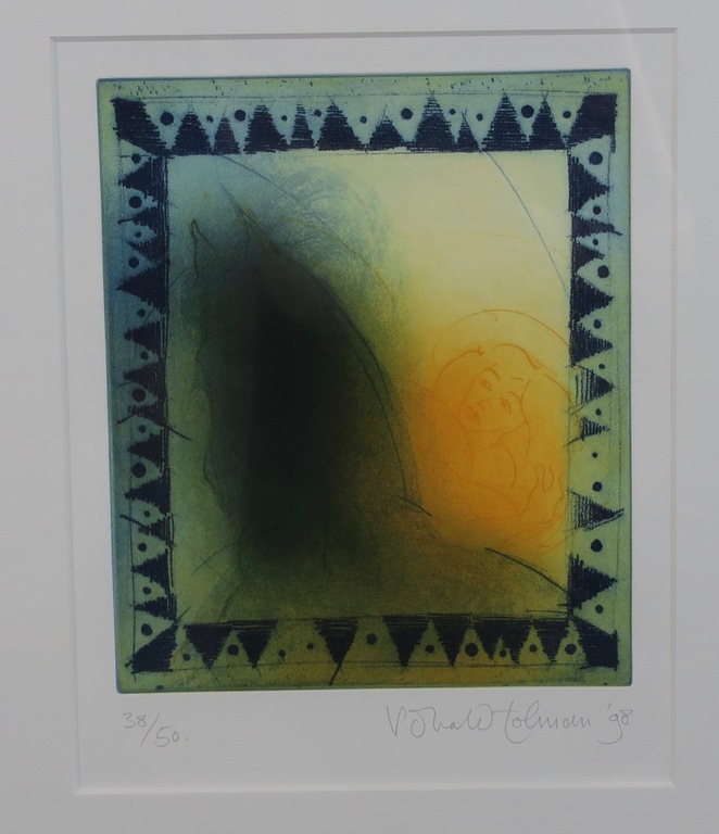 Ronald Tolman: Ets + Esther Jansma: Gedicht, Raam in de lucht - Ingelijst kopen? Bied vanaf 50!