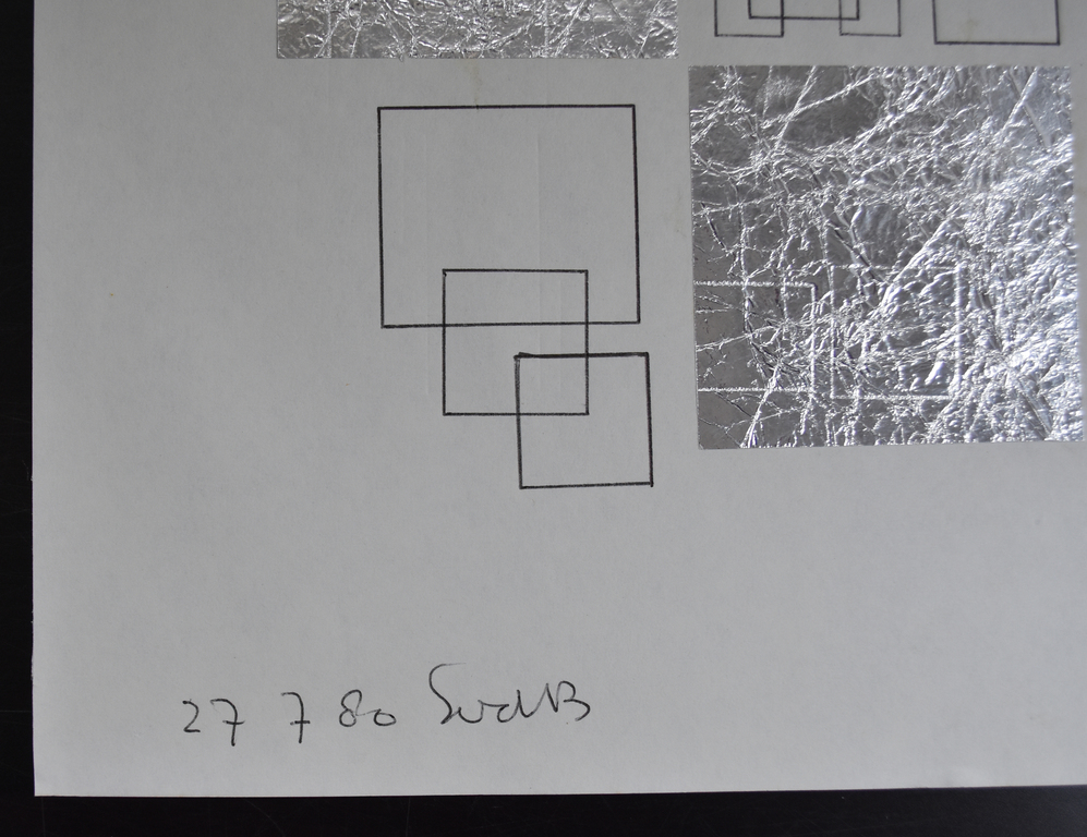 Siep van den Berg. constructivistische tekening/collage, 1980, gesigneerd kopen? Bied vanaf 1!