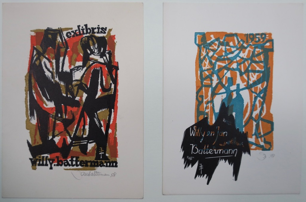 Lot met 11 items (Ex-libris), van o.a. Jan Battermann kopen? Bied vanaf 1!